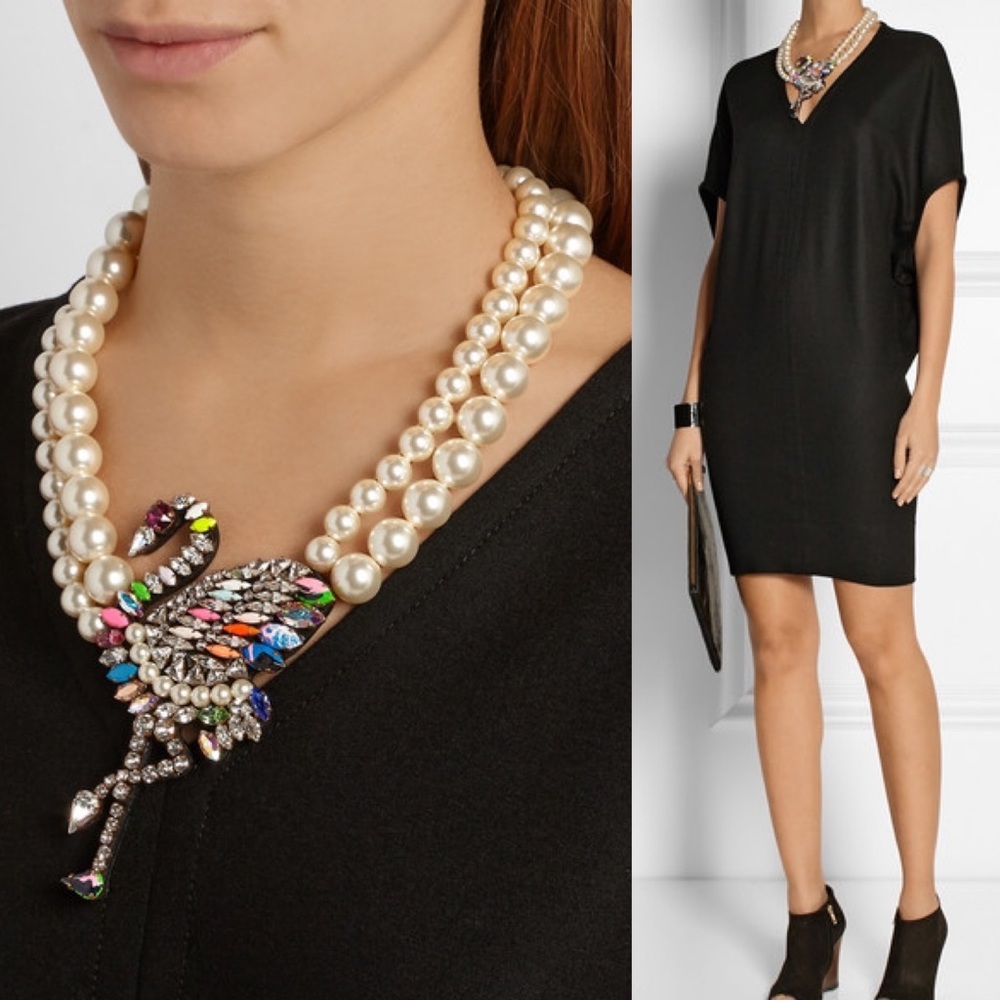 SHOUROUK Swarovski Crystal and Pearl Necklace